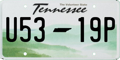 TN license plate U5319P