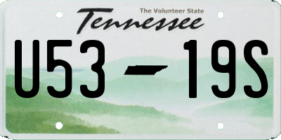 TN license plate U5319S