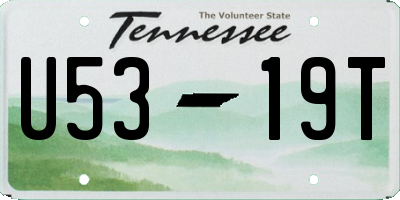 TN license plate U5319T