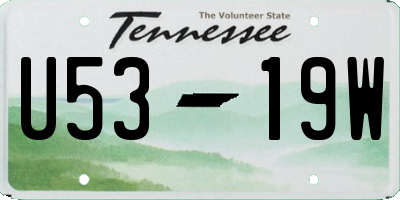 TN license plate U5319W