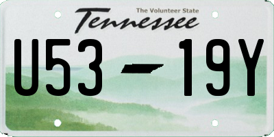 TN license plate U5319Y