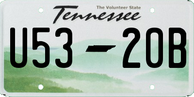 TN license plate U5320B