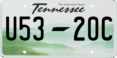TN license plate U5320C