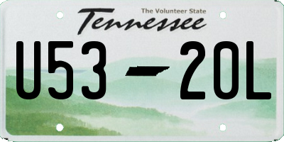 TN license plate U5320L