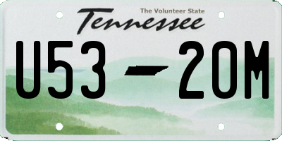 TN license plate U5320M