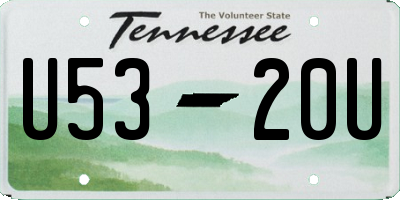 TN license plate U5320U