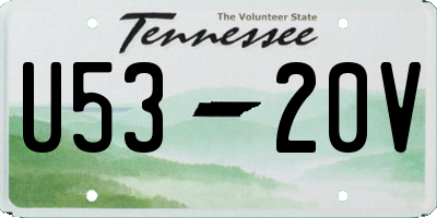 TN license plate U5320V