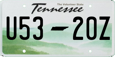 TN license plate U5320Z