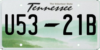 TN license plate U5321B