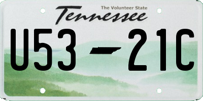 TN license plate U5321C
