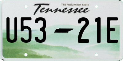 TN license plate U5321E