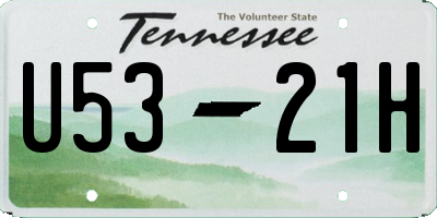 TN license plate U5321H
