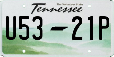 TN license plate U5321P