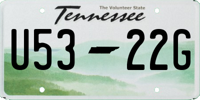 TN license plate U5322G