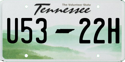TN license plate U5322H