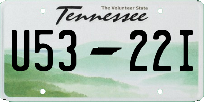 TN license plate U5322I