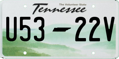 TN license plate U5322V