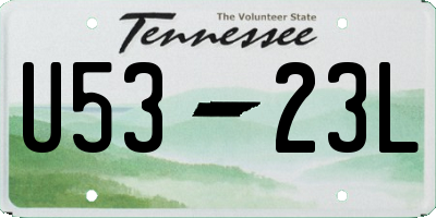 TN license plate U5323L