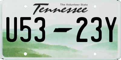 TN license plate U5323Y