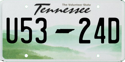 TN license plate U5324D