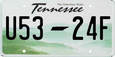 TN license plate U5324F