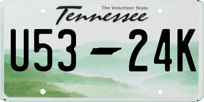 TN license plate U5324K