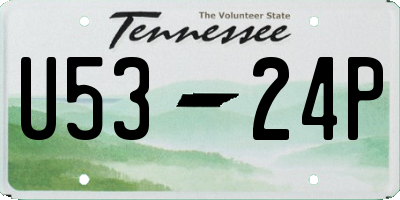 TN license plate U5324P