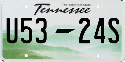 TN license plate U5324S