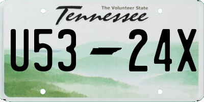 TN license plate U5324X