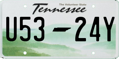 TN license plate U5324Y