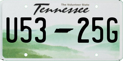 TN license plate U5325G