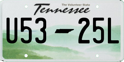 TN license plate U5325L