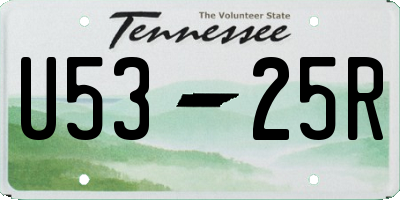 TN license plate U5325R