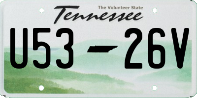 TN license plate U5326V