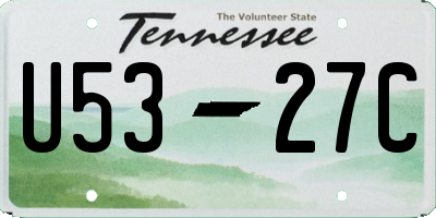 TN license plate U5327C