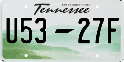 TN license plate U5327F