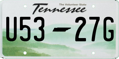 TN license plate U5327G
