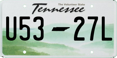TN license plate U5327L