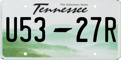 TN license plate U5327R