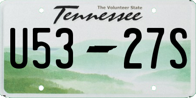 TN license plate U5327S