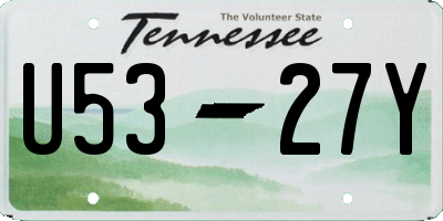 TN license plate U5327Y