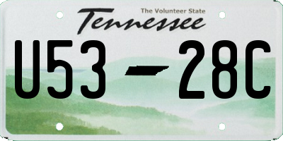 TN license plate U5328C