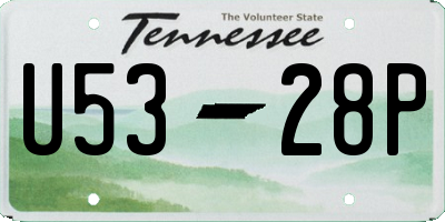 TN license plate U5328P