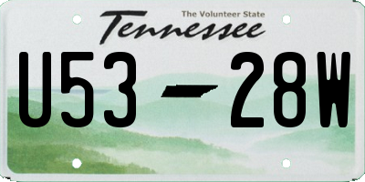 TN license plate U5328W