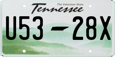 TN license plate U5328X