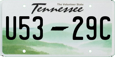 TN license plate U5329C