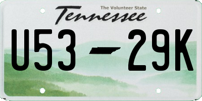 TN license plate U5329K