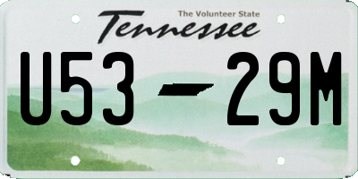 TN license plate U5329M