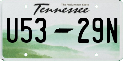 TN license plate U5329N