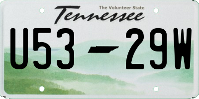 TN license plate U5329W